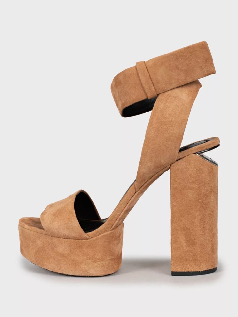 Alexander Wang Suede Platform Ankle-Strap Sandals - Brown
